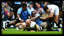 England Fiji Charlie Sharples try